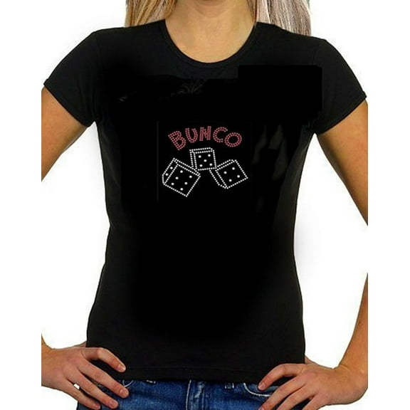 Bunco T-shirts with Pink and Clear Crystals - Medium