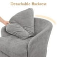 thumbnail image 4 of Dycanpo Swivel Accent Chair , 360 Degree Round Swivel Barrel Chair with Pillow , Soft Padded Barrel Armchair for Living Room , Gray, 4 of 10