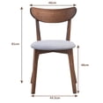 thumbnail image 3 of Set de 2 Sillas de Comedor Costway Asiento Acolchado Madera Goma Estilo Medieval Nuez 46 x 53 x 81 cm, 3 of 10