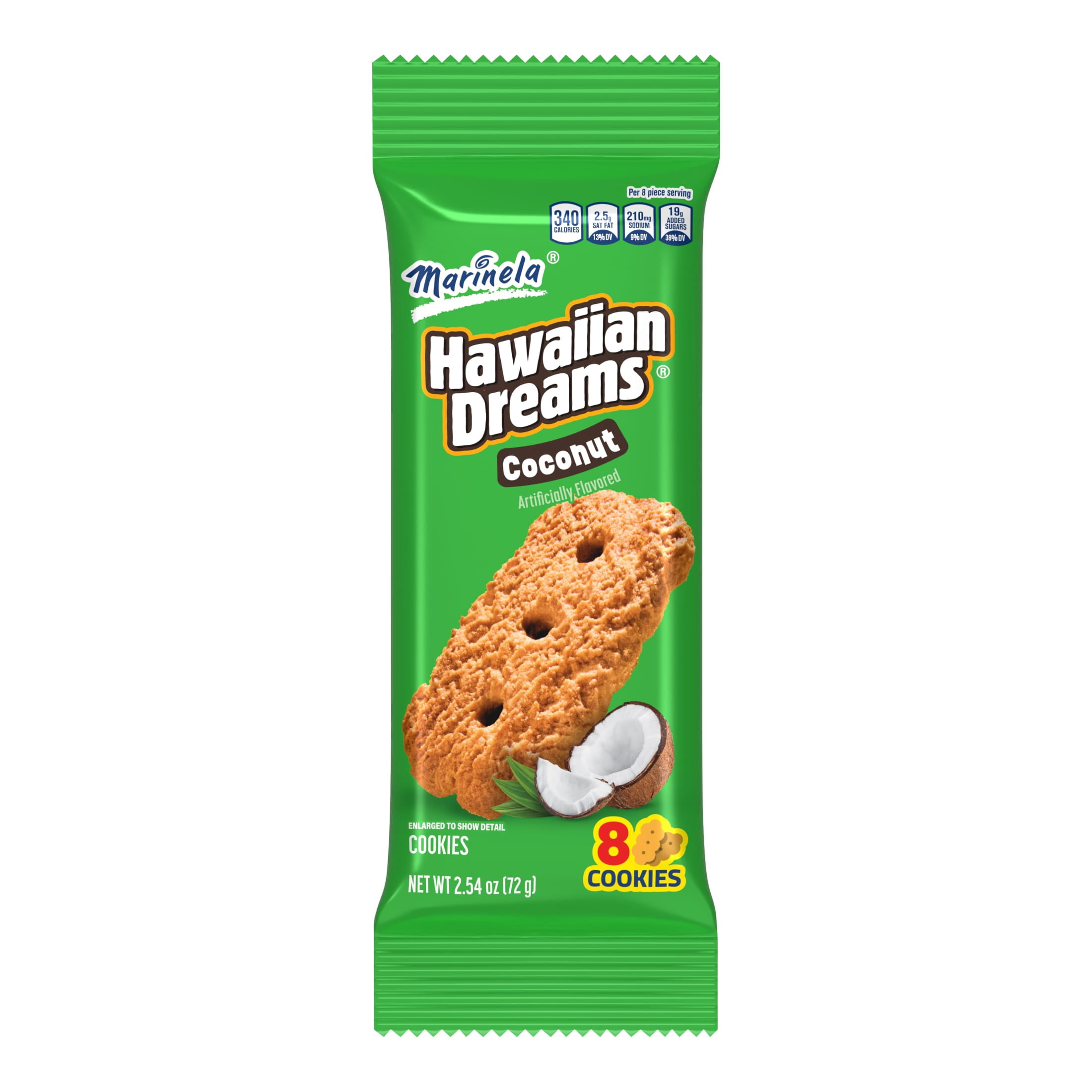 (3 pack) Marinela Hawaiian Dreams Coconut Cookies, 2.54 oz