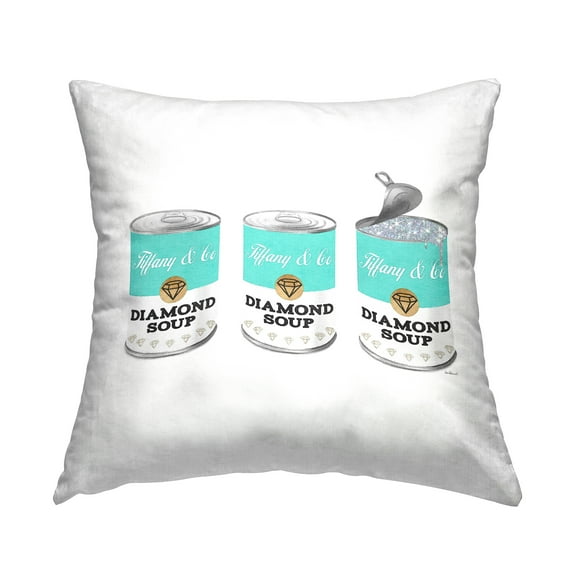 Stupell Industries Glam Diamond Soup Fashion Shimmer Pattern Design by Amanda Greenwood Throw Pillow