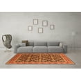 thumbnail image 3 of Ahgly Company Indoor Square Oriental Orange Industrial Area Rugs, 6' Square, 3 of 4