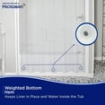 thumbnail image 5 of Kenney Microban Protected Heavyweight PEVA Shower Liner, 70" W x 72" H, Clear, 5 of 8