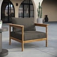 thumbnail image 1 of Modway Fauteuil Wren Mobilier de Patio Extérieur en Bois Flotté Naturel, Gris Foncé, 1 of 11