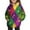 Purple, variant on LNZGNM Mardi Gras Girl's Hooded Sweatshirt 3-4Y Cozy Funny Mask Hoodies Vintage Long Sleeved with Kangaroo Pocket Shirt Tie Dye Winter Outfit for Party, Purple, 3-4Y