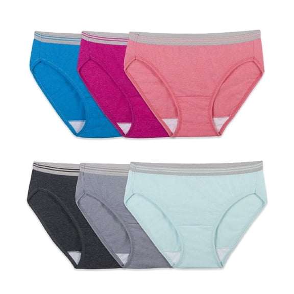 Fruit Of The Loom Women's Heather Bikinis, 6 Pack