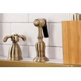 thumbnail image 2 of Kingston Brass KB1791TXBS French Country Widespread Kitchen Faucet, Polished Chrome, 2 of 6