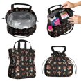 thumbnail image 2 of Mushroom and Sun Gothic Pattern Drawstring Insulated Lunch Bag for Women, Stain-Resistant Large Lunch Tote with Multi-Pockets for Work Office, 2 of 6