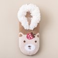 thumbnail image 2 of Fabrcox Womens Plush Indoor Slipper Socks, Christmas Holiday Print, Non Slip Grippers Cozy Winter Fuzzy Socks, Loungewear Sleep Socks for Home (F), 2 of 7