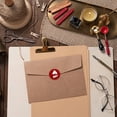 thumbnail image 4 of Wolf Wax Seal Stamp Mountain Sealing Wax Stamps Forest 30mm Retro Vintage Removable Brass Stamp Head with Wood Handle for Wedding Invitations Envelopes Valentine's Day Gift Wrapping, 4 of 9