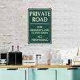 thumbnail image 6 of Private Road For Residents And Guests Only No Trespassing Sign For Business 8X12 in Rust Free Aluminum Uv Printed 4 Pre-Drilled Holes.Durable Weatherproof, 6 of 8