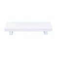 thumbnail image 3 of Bandeja de tocador de madera - Pedestal rectangular para organizador de baño Blanco, 3 of 9