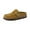 Camel, variant on Women's Hobby Genuine Leather Cork Footbed Clog with Comfort, Arch Support, Buckle Strap, Slip-On Mules