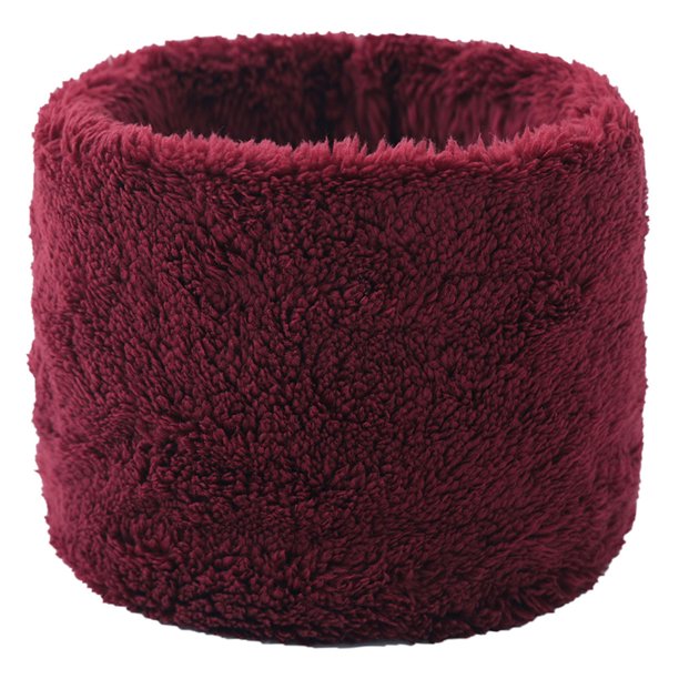 Bufanda de invierno cálida y protectora para ambos sexos, cuello alto, hilo grueso, color liso y cubrecuello, bufanda de poliéster para mujer.