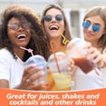 thumbnail image 6 of 100 PCS Colorful Flexible Plastic Straws - Long Bendable Straw Disposable Drinking Straws Bulk Party Straw for Juice 10.2"Long X 0.24"Diameter, 6 of 7