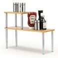 thumbnail image 1 of Cook N Home Counter Storage Shelf Organizer, Rectangle, 2 Tier, Bamboo, 1 of 4
