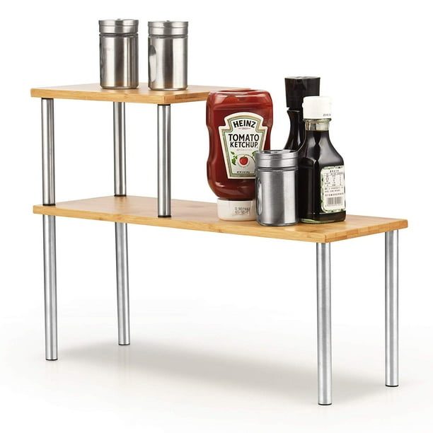 Cook N Home 02650 Counter Storage Shelf Organizer, Rectangle, 2 Tier