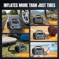 thumbnail image 4 of WORKPROX Tire Inflator Portable Air Compressor, 150 PSI Car Air Pump with 20V Battery and 12V DC Power, Auto Shut-off, Digital Gauge, 4 of 10