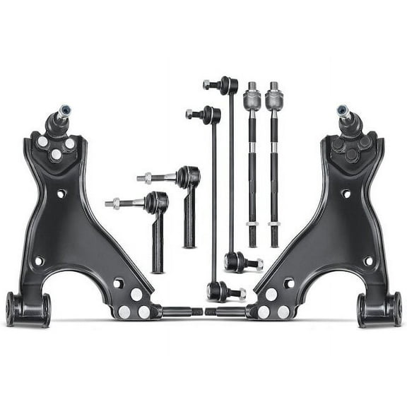 Front Control Arm Ball Joint Tie Rod End Kit 8 - Compatible with 2009 - 2017 Chevy Traverse 3.6L V6 2010 2011 2012 2013 2014 2015 2016