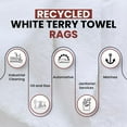 thumbnail image 6 of Recycled White Terry Cloth (5 lbs.) Box of Rags - High Absorbent Terry Towel Cleaning Rags for House,  & Workshops, Bulk Shop Rag, 6 of 10