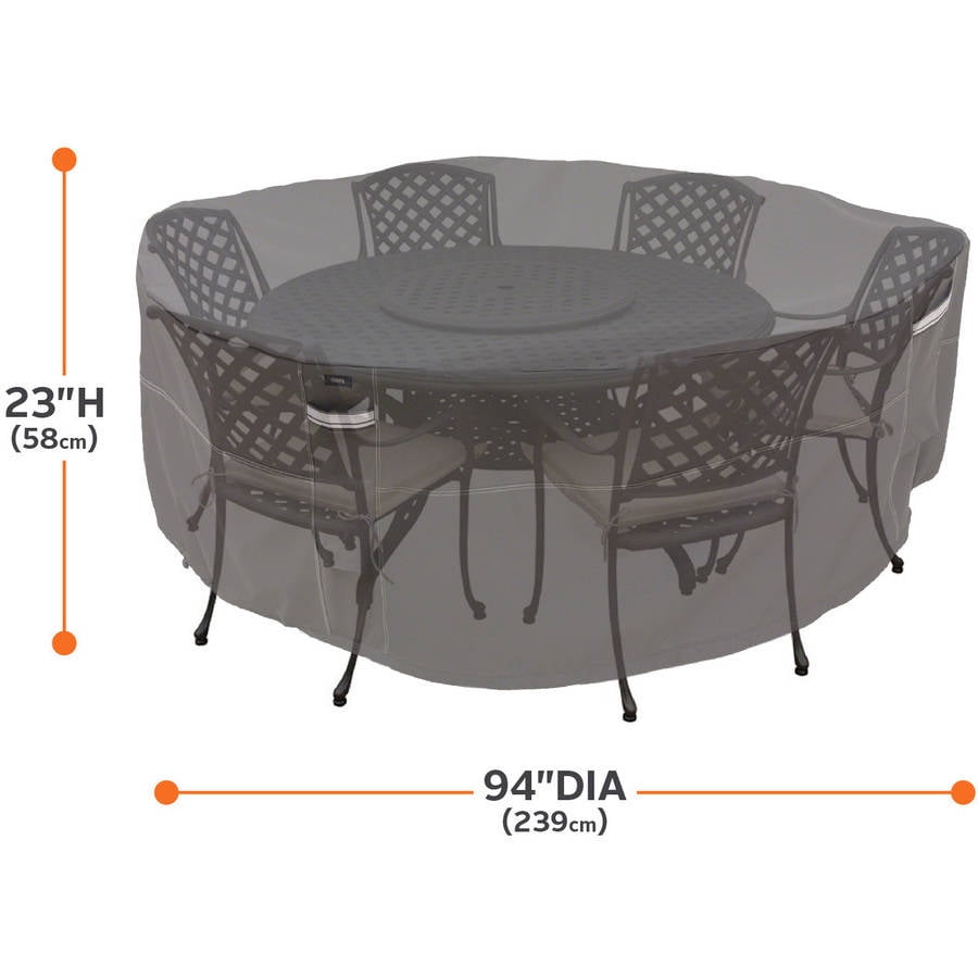 Classic Accessories Ravenna Round Patio Table And Chair Cover Classic Accessories Ravenna Round Patio Table And Chair Cover Premium Outdoor Furniture With Durable Water Resistant Fabric Large