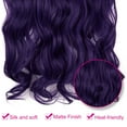 thumbnail image 4 of SHCKE 18 Inch Curly Hair Extension for Women Invisible Hair Extensions with Transparent Adjustable Wire Removable Secure Clips Synthetic Hairpiece Deep Purple, 4 of 6
