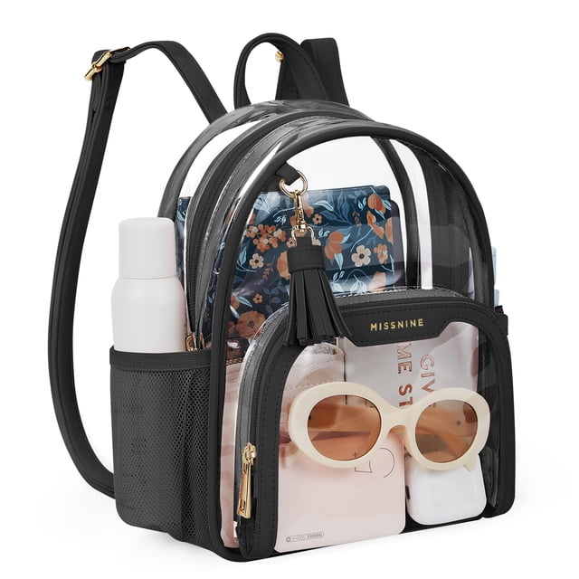 Mochila Missnine Mini bolsa transparente de PVC transparente para eventos en estadios