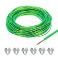 thumbnail image 1 of Uxcell 1/8 Green Vinyl Coated Wire Ropes 98ft Galvanized Steel with 6PCS M3 Loop Sleeves, 1 of 7