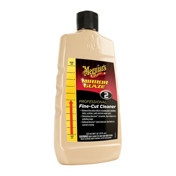 Meguiar's M02 Mirror Glaze Fine-Cut Cleaner, M0216, 16 oz, 1 Bottle