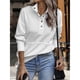 thumbnail image 5 of Sudadera Informal de Larga para Mujer, Cuello Alto, Botones y Cordón Ajustable XL, 5 of 10