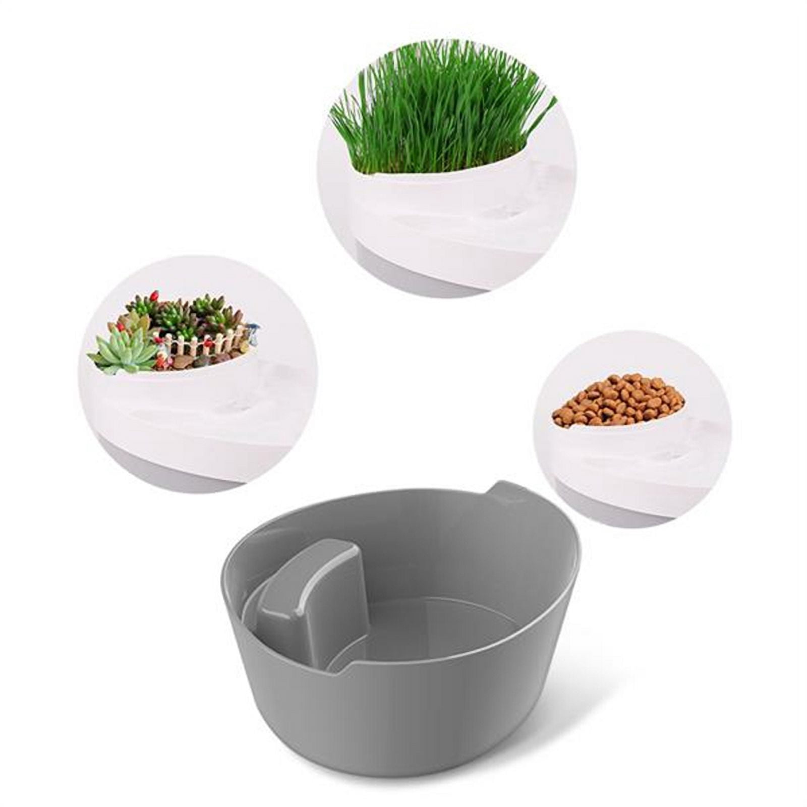 Myriann 105Oz/3.0L Automatic Cat Water Fountain Dog Water Dispenser with Food Bowl for Cats DogsGreat for Pet Owners with Busy Schedules
