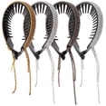 thumbnail image 1 of Miangastore 4 Pcs Porte-Chignon Porte-Queue de Cheval en Strass Pince à Chignon Pailletée Porte-Cheveux en Strass, 1 of 8