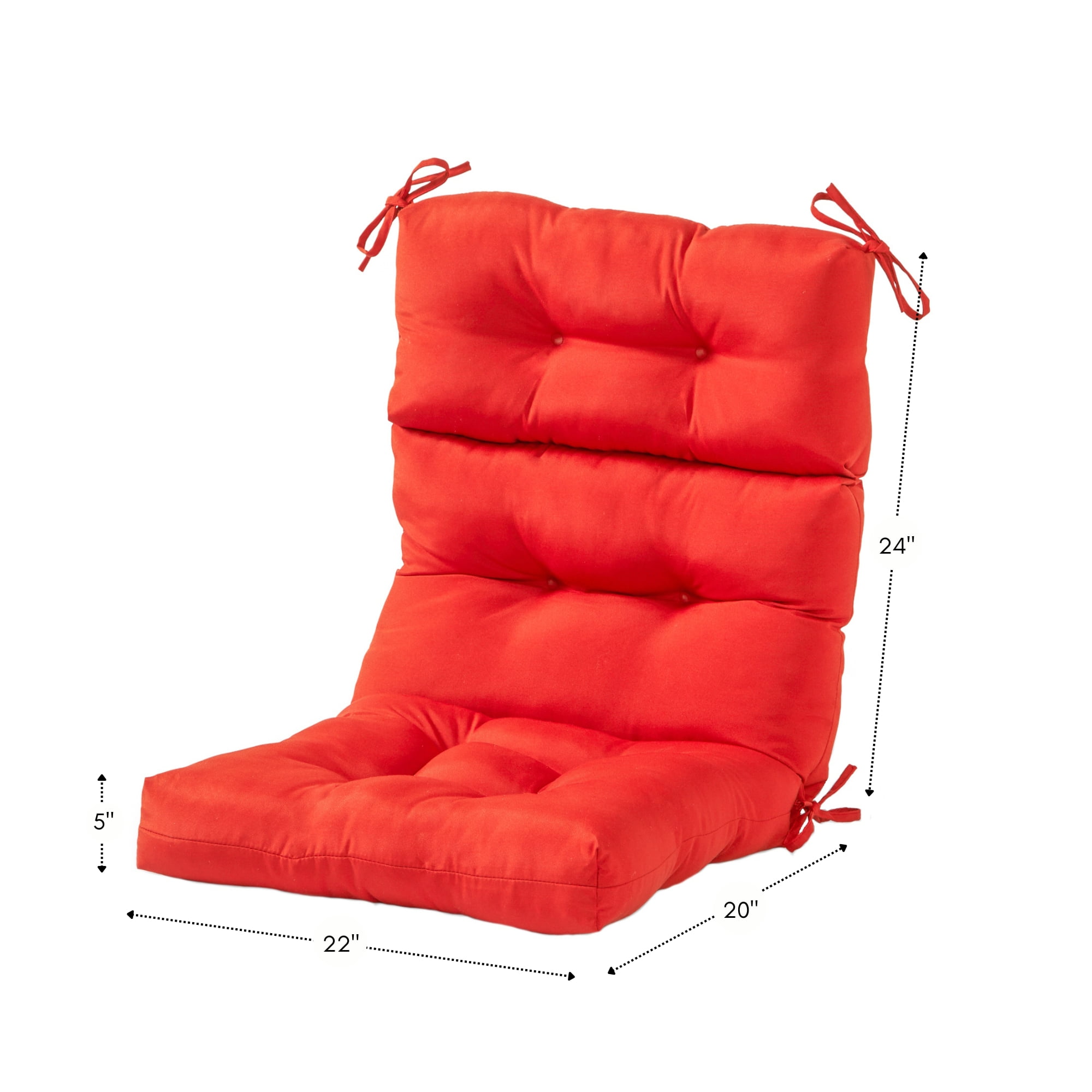 Greendale Home Fashions Outdoor 44'' x 22'' High Back Chair Cushion, Salsa