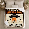 thumbnail image 5 of Cosmically Unavailable UFO Poster, Funny Space Style for Alien Lovers, Out of Office Galaxy Scene and Birthday Gift, Soft Flannel Blanket for Sofa and Game Room, Sci Fi Home Decor, 5 of 9