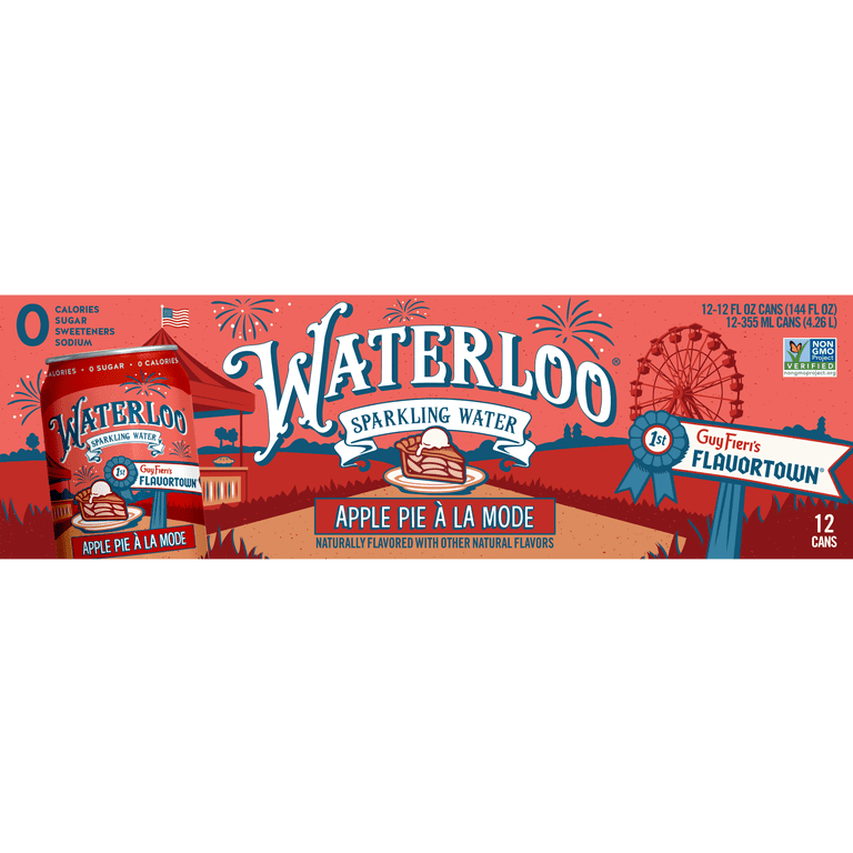 Waterloo Apple Pie à la Mode Sparkling Water, 12 fl oz, 12 Pack photo 8