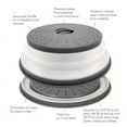 thumbnail image 2 of Tovolo Microwave Splatter Cover for Food, Large (Charcoal) - Collapsible & Vented Silicone Splatter Guard Lid - Microwave Plate & Dish Cover with Handle - BPA-Free Kitchen Gadget for Meal Prep, 2 of 4