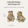 thumbnail image 3 of Blue Sky Ceramic Bulldog Salt and Pepper Set, 3.5" x 2.5" x 3.5", Multicolor, 3 of 4