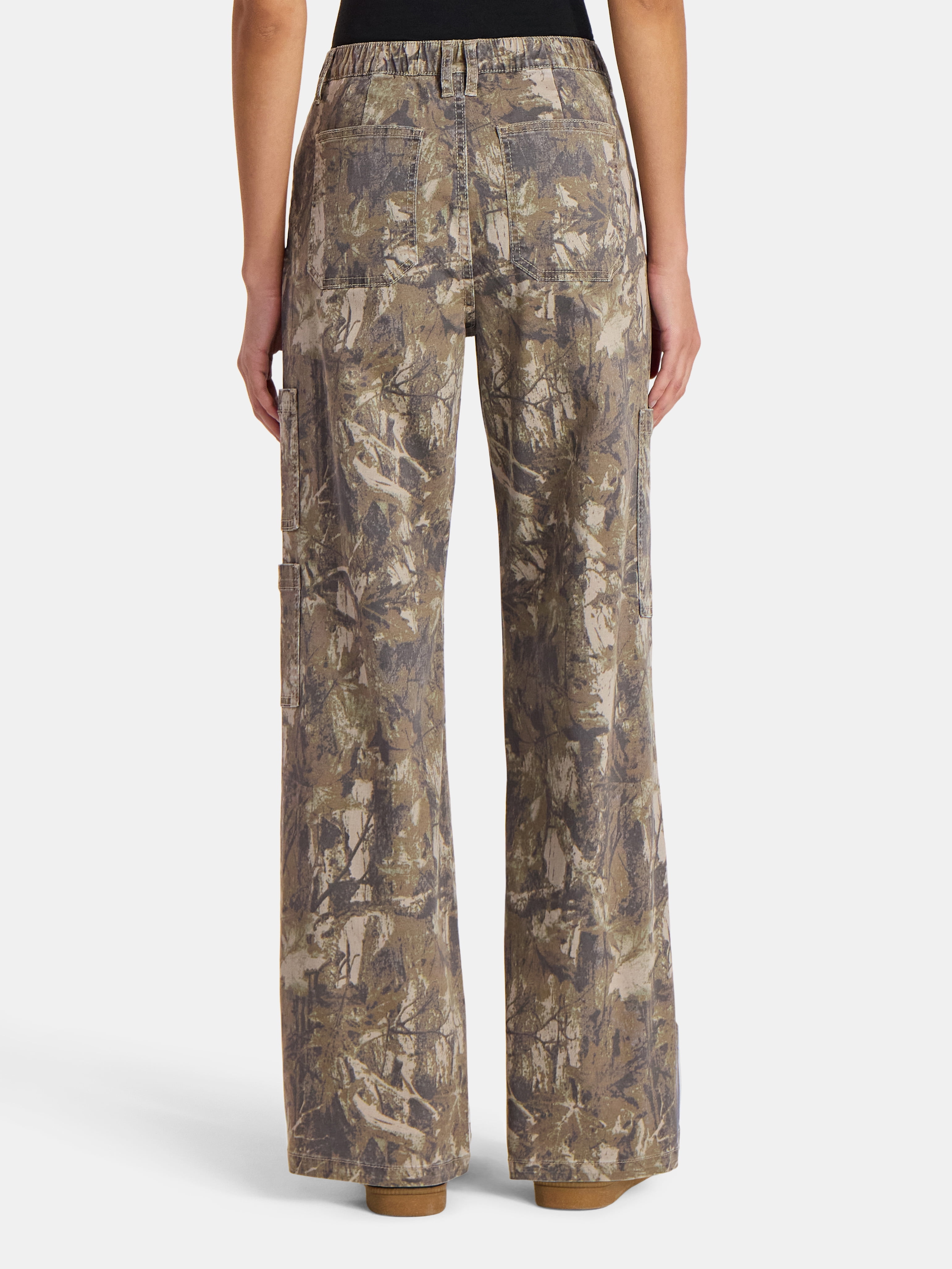 No Boundaries Wide Leg Cargo Pants, 31.5'' Inseam, Women's