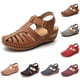 thumbnail image 2 of XIHAHA, Sandalias de cuña Vintage de verano para mujer, zapatos de costura informales con hebilla para mujer, Sandalias Retro con plataforma para mujer de talla grande, 2 of 5