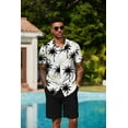 thumbnail image 4 of COOFANDY Mens Hawaiian Shirt and Shorts Set 2 Piece Vacation Outfits Floral Button Down Shirt, 4 of 8