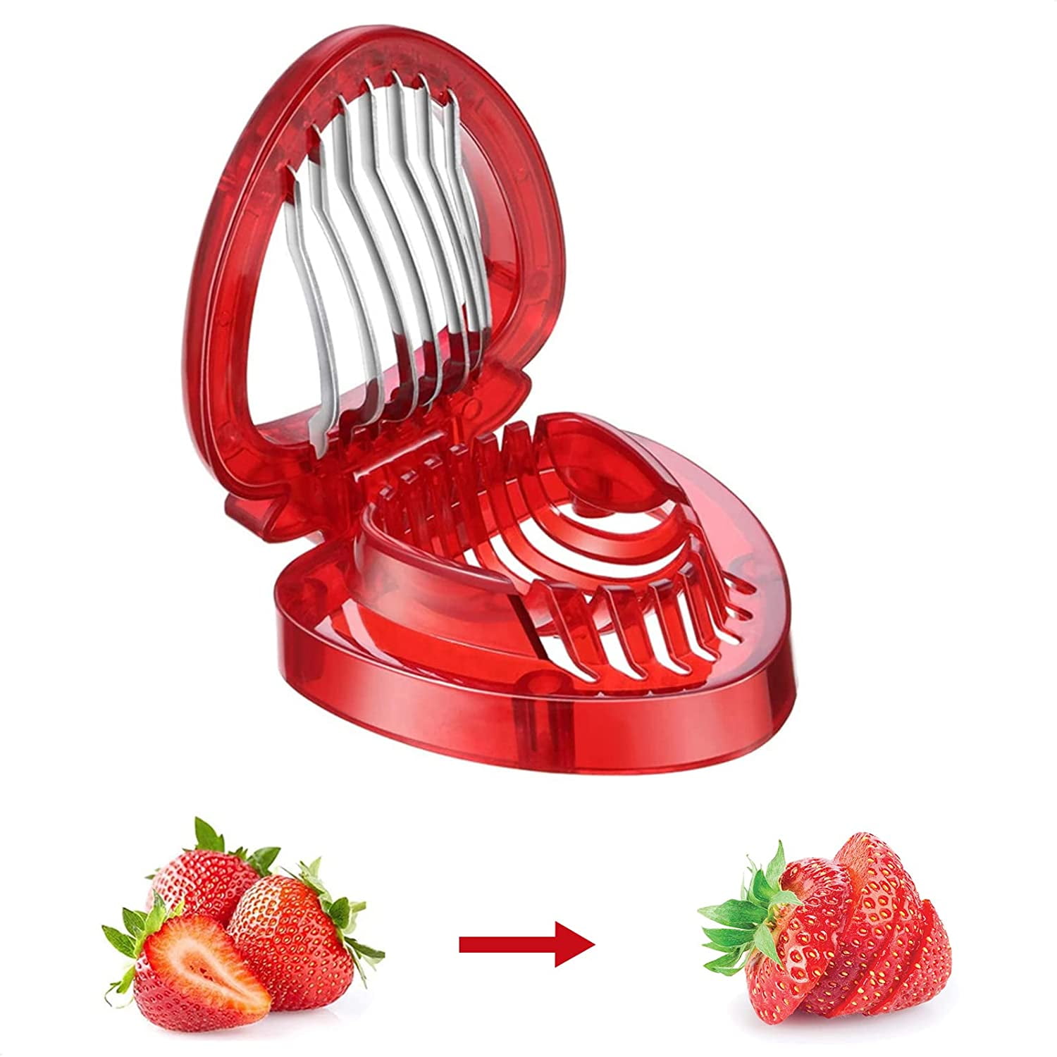 2pcs Strawberry Slicer Kitchen Gadget, Strawberry Accessories Fruit