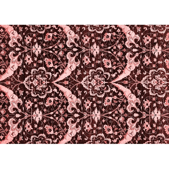 Ahgly Company Indoor Rectangle Abstract Red Modern Area Rugs, 5' x 8'