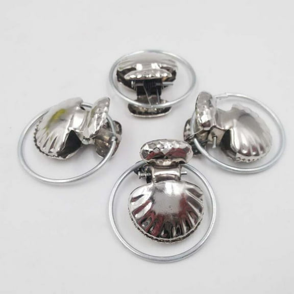 GOOHOCHY  8 Pcs Silver Curtain Clip Elegant Clips Strong Grip