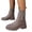 Khaki, variant on Women's Black Chelsea Rubber Ankle Rain Boots, Waterproof Slip On Elastic Side Panel Chunky Lug Sole Non Slip Durable Garden Yard Work Water Footwear for Rainy Days Winter,Black 5.5