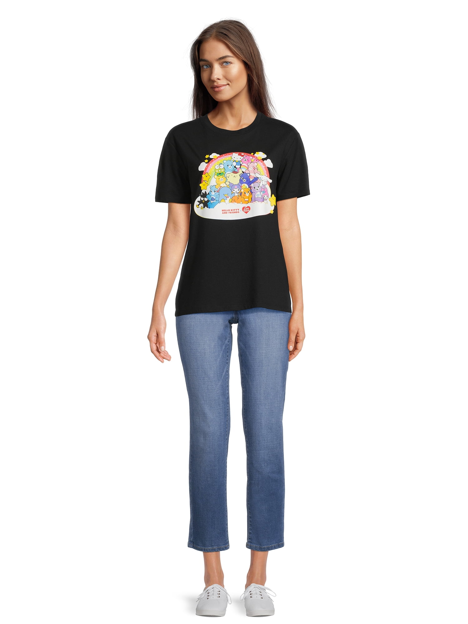 Hello Kitty and Friends X Care Bears Women's Graphic Print T-Shirt, Sizes XS-3XL