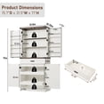 thumbnail image 5 of ChVans Large Kitchen Pantry Cabinet with 3 Drawers & 6 Door Storage Racks, 71" Tall Farmhouse Storage Cabinet with Metal-Reinforced Shelves for Kitchen Dining Room Living Room, 5 of 8