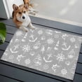 thumbnail image 3 of 2x3 Ft Entryway Area Rug, Nautical Grey Kitchen Rug Runner Washable Floor Mat, Retro Sailing Boat Map Anchor Rudder Non Slip Indoor Door Mat Throw Carpet for Bathroom Living Room Bedroom, 3 of 8