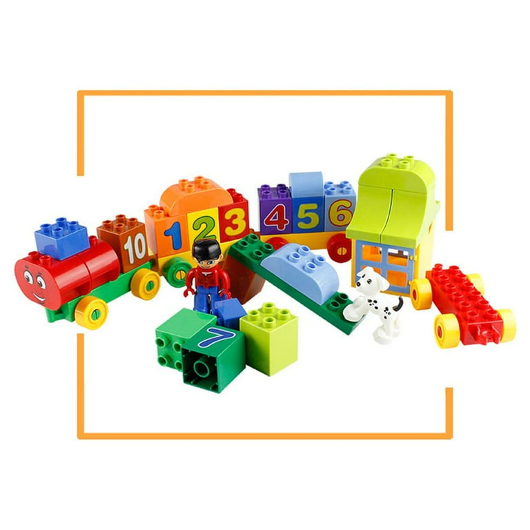50 Pieces Train Building Blocks Mundo Toys Toddler Educational