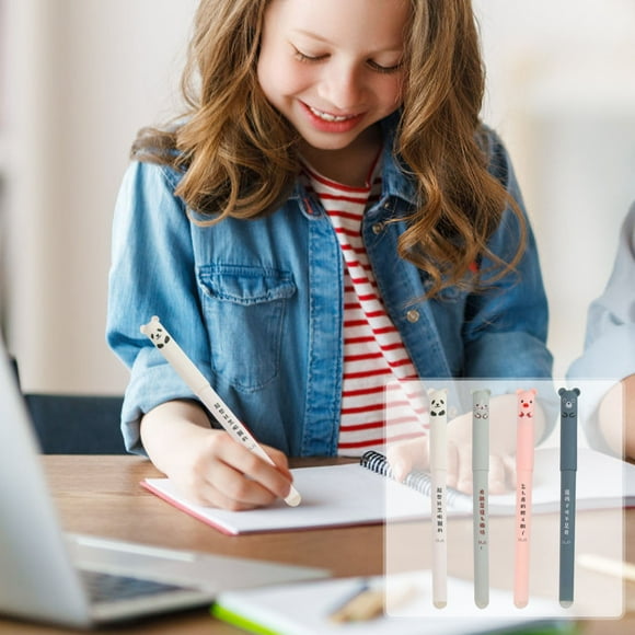 Weekly Deals! Gspmoly Cartoons Pet Animals Moyi Erasable Pen Creatives Stationery Students Heat-Sensitive Erasable Neutrals Pen Office Bear Erasable Pen 1Ml Weekly Deals