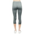 thumbnail image 5 of Juniors Active Basic Stretch Capri Length Yoga Workout Leggings (Dark Sage, L), 5 of 5